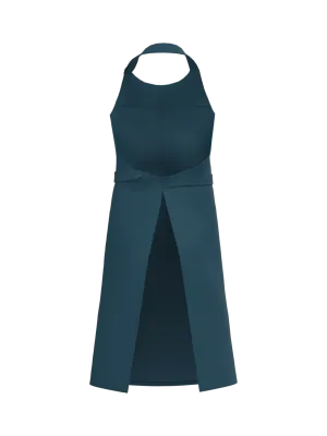 Delantal con bolsillo de algodón ecológico – Peacock Blue