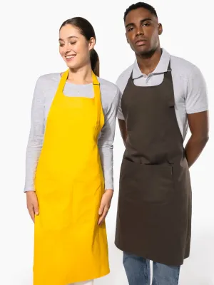 Cotton apron with pocket