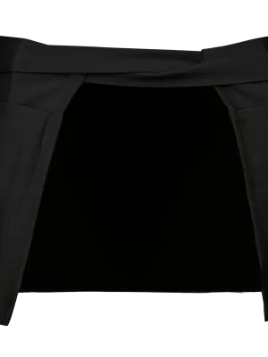 Cotton short apron – Black