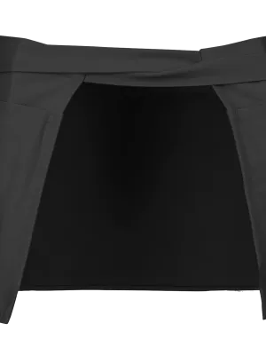 Cotton short apron – Dark Grey