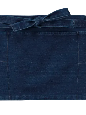 Cotton short apron – Denim
