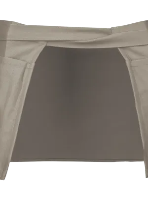 Cotton short apron – Light Grey