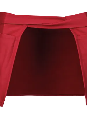 Cotton short apron – Red