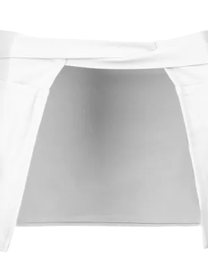 Cotton short apron – White
