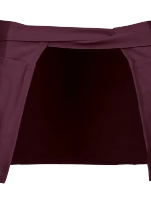 Cotton short apron – Wine