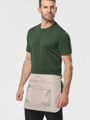 Short eco-friendly gardening apron, unisex