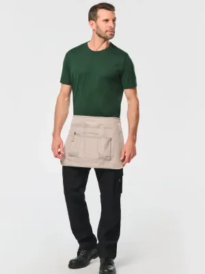 Short eco-friendly gardening apron, unisex