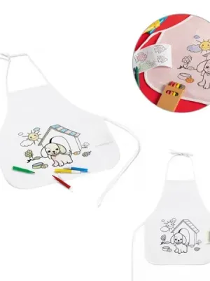 NILO. Children's apron for colouring in non-woven (80 g/m²)