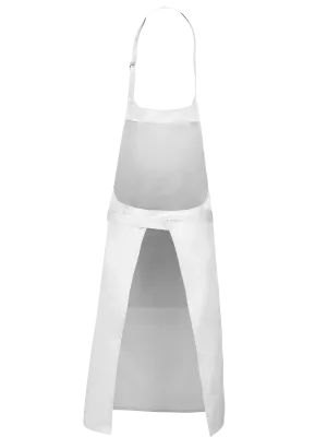 Tablier polycoton avec poche – White