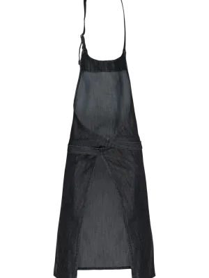 Tablier polycoton sans poche – Black Denim