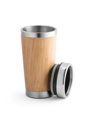 PIETRO. Vaso de viaje de bambú de 500 mL