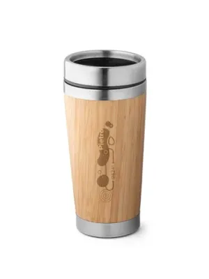 PIETRO. Vaso de viaje de bambú de 500 mL