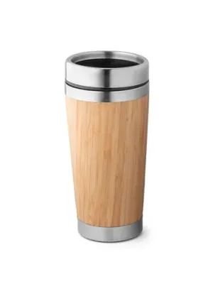 PIETRO. Vaso de viaje de bambú de 500 mL – Naturel