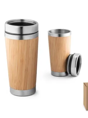 PIETRO. Vaso de viaje de bambú de 500 mL