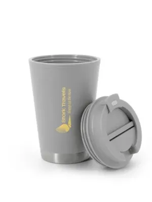 FIGLIOLI. Vaso de viaje de PP de doble pared a prueba de fugas