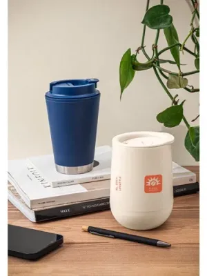 FIGLIOLI. Vaso de viaje de PP de doble pared a prueba de fugas