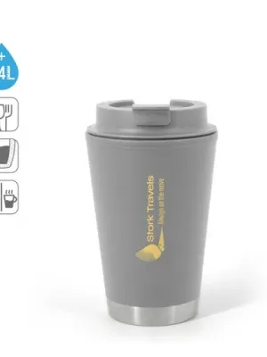 FIGLIOLI. Vaso de viaje de PP de doble pared a prueba de fugas