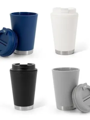 FIGLIOLI. Vaso de viaje de PP de doble pared a prueba de fugas