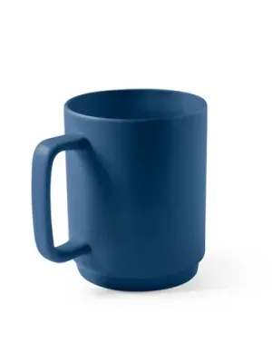 MIGHTY. Ceramic mug with cylindrical body 330 mL – Bleu