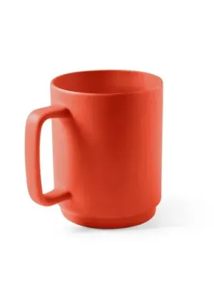 MIGHTY. Ceramic mug with cylindrical body 330 mL – Rouge