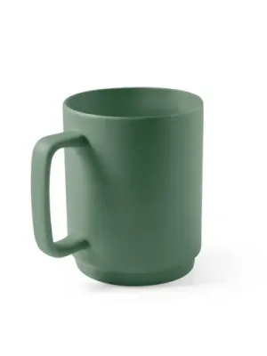 MIGHTY. Ceramic mug with cylindrical body 330 mL – Vert kaki