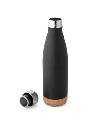 SOLBERG. Thermos 560mL en acier inox avec base en liège