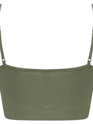 Ladies' eco-friendly short top – Khaki