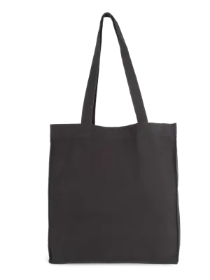 Tote bag avec fond et soufflet – Washed black