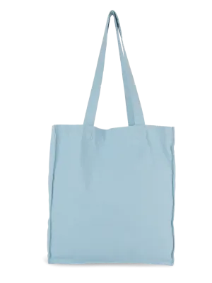 Tote bag avec fond et soufflet – Washed Dream Blue