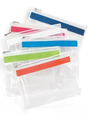 CHASTAIN. Transparent. Pochette EVA avec fermeture éclair