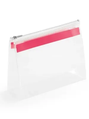 CHASTAIN. Transparent. Pochette EVA avec fermeture éclair – Rose