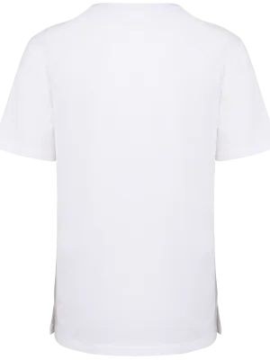 Tunique coton manches courtes unisexe – White