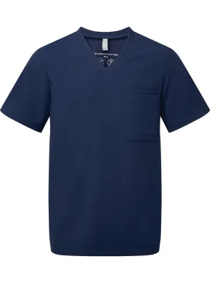 Men's short-sleeve stretch tunic – Navy