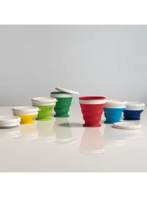 ASTRADA. Verre de voyage pliable 250mL en silicone et PP