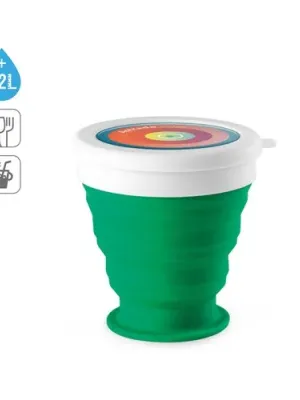 ASTRADA. Verre de voyage pliable 250mL en silicone et PP