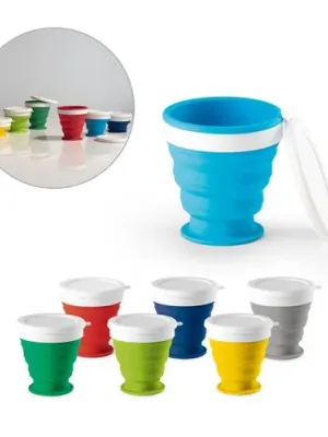 ASTRADA. Verre de voyage pliable 250mL en silicone et PP