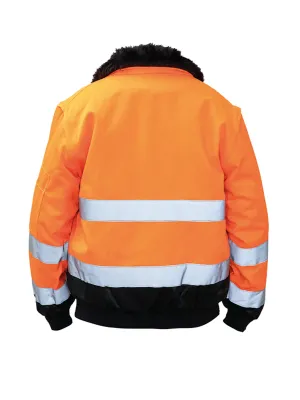 Oslo 4-in-1 Pilot Jacket – Hi Vis Orange / Black
