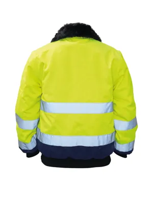 Oslo 4-in-1 Pilot Jacket – Hi Vis Yellow / Navy