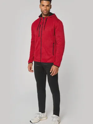 Men's heather hooded jacket