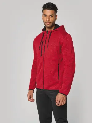 Men's heather hooded jacket