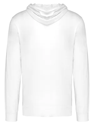 Veste coton légère à capuche – White