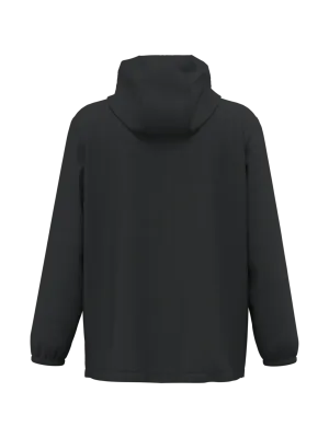 Eco-friendly unisex quarter zipper waterproof windbreaker – Black