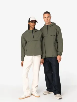 Eco-friendly unisex quarter zipper waterproof windbreaker