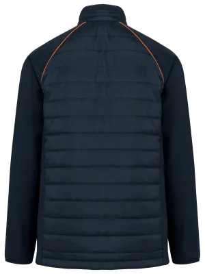 Unisex dual-fabric Day To Day jacket – Navy / Fluorescent Orange