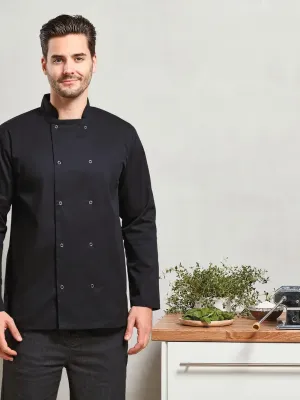 Chaqueta de cocina de manga larga con automáticos