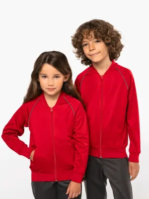 Veste de survêtement zippée avec liseré enfant