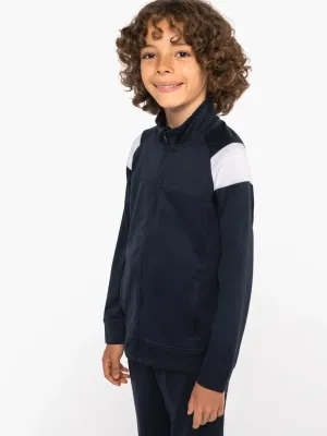 Kids zipped tracksuit jacket
