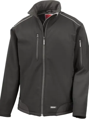 Ripstop Softshell Workwear Jacket with Cordura – Black