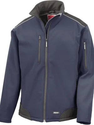 Ripstop Softshell Workwear Jacket with Cordura – Navy / Black