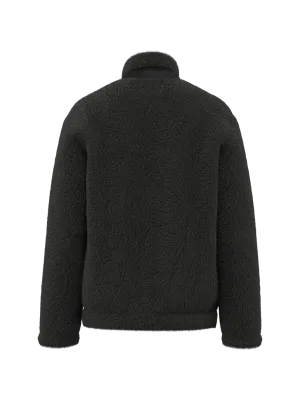 Eco-friendly unisex sherpa jacket – Black
